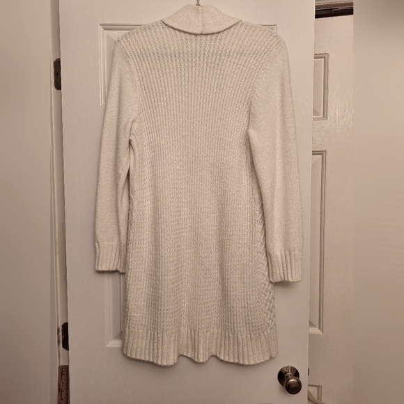 Chico's Cream Textured Women's Cardigan Size 1/S - Picture 2 of 8